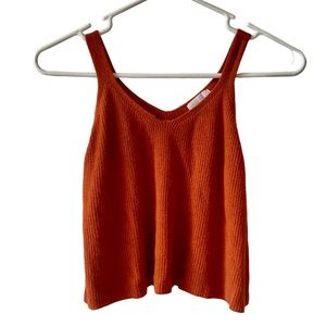 Dreamers | Orange Knit Tank Top
